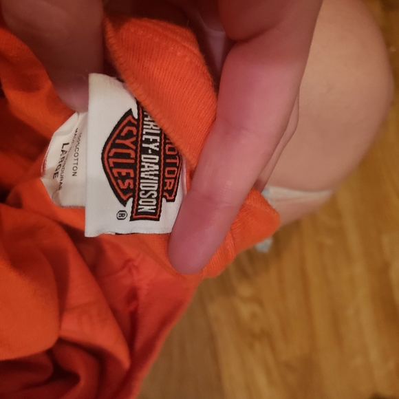 Harley-Davidson Fargo ND Orange Mens   Tee 2014 - 2016 L - Picture 4 of 6